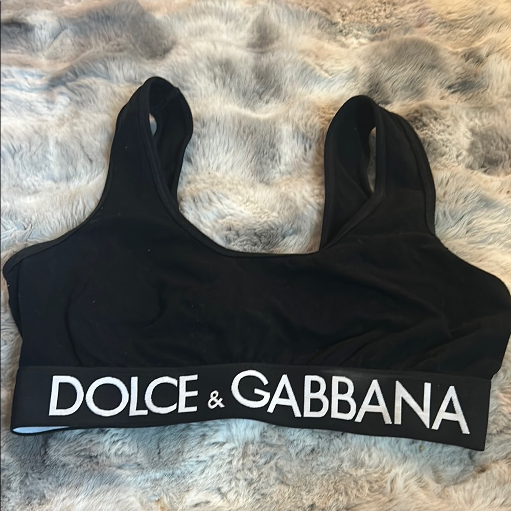 Dolce and Gabbana jersey crop top